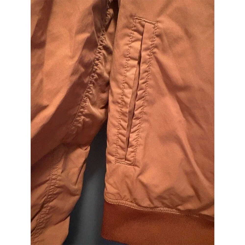 CPO Provisions Men's MA-1 Flight Bomber Jacket Rust Orange Full Zip Size L - Picture 6 of 12